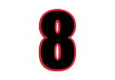 's car number, #8