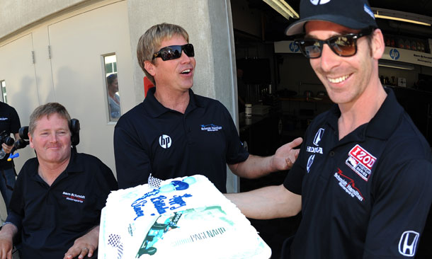 Davey Hamilton celebrates Simon Pagenaud's Birthday