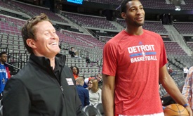 Thumbnail for Dixon goes courtside on Detroit Grand Prix Night 
