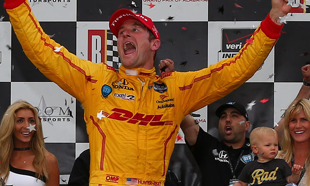 thumbnail for Hunter-Reay makes it two wins in a row at Barber