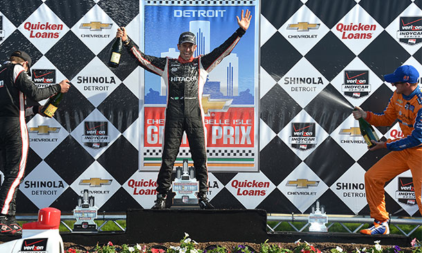 thumbnail for Castroneves completes sweep for Chevy, Penske