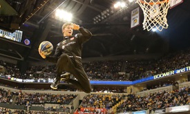 Thumbnail for Newgarden's NBA debut is high-flying slam dunk