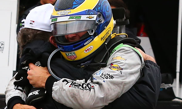 thumbnail for Bourdais fends off Sato in wild Detroit Race 2 finish
