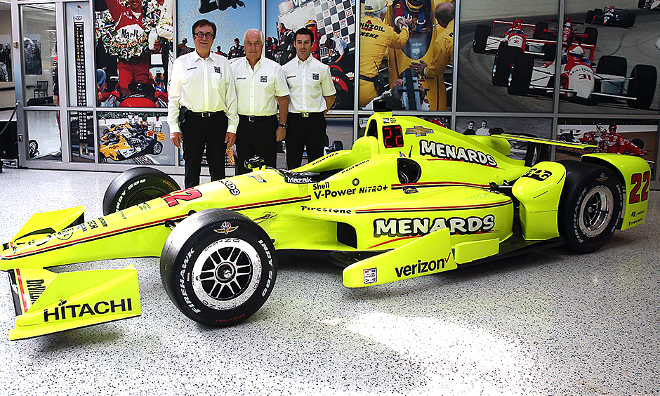 John Menard, Roger Penske, and Simon Pagenaud