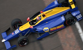 Thumbnail for Rossi leads final practice before Indy 500 qualifying; Chilton unhurt in crash