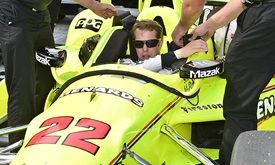 Thumbnail for NASCAR driver Keselowski hops in Team Penske Indy car at Road America test