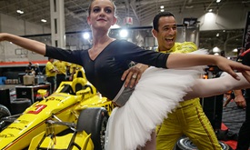 Thumbnail for Castroneves shows he's still on 'point' in dancing