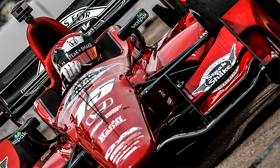 Graham Rahal in Steak N Shake car