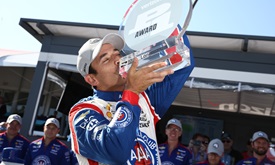Thumbnail for Castroneves speeds to track record, 3rd straight Long Beach pole