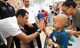 Thumbnail for Smiles are plentiful as INDYCAR drivers visit Riley Hospital for Children