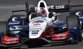 Thumbnail for Rahal runs up front in opening practice at Belle Isle