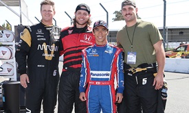 Thumbnail for Indy 500 winner Sato makes Giant new fans