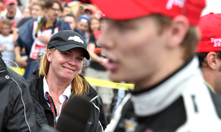 Sarah Fisher and Josef Newgarden