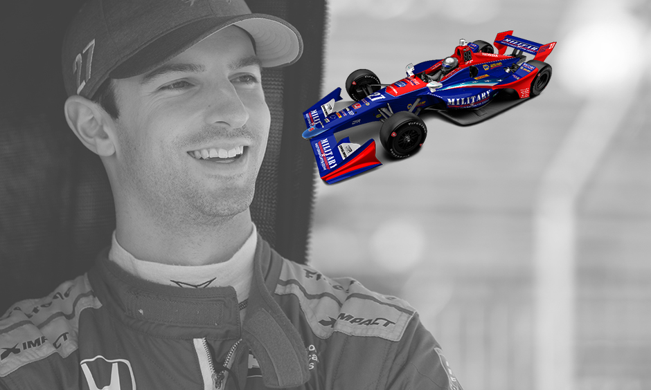 thumbnail for Rossi's car features Military to Motorsports livery at Phoenix