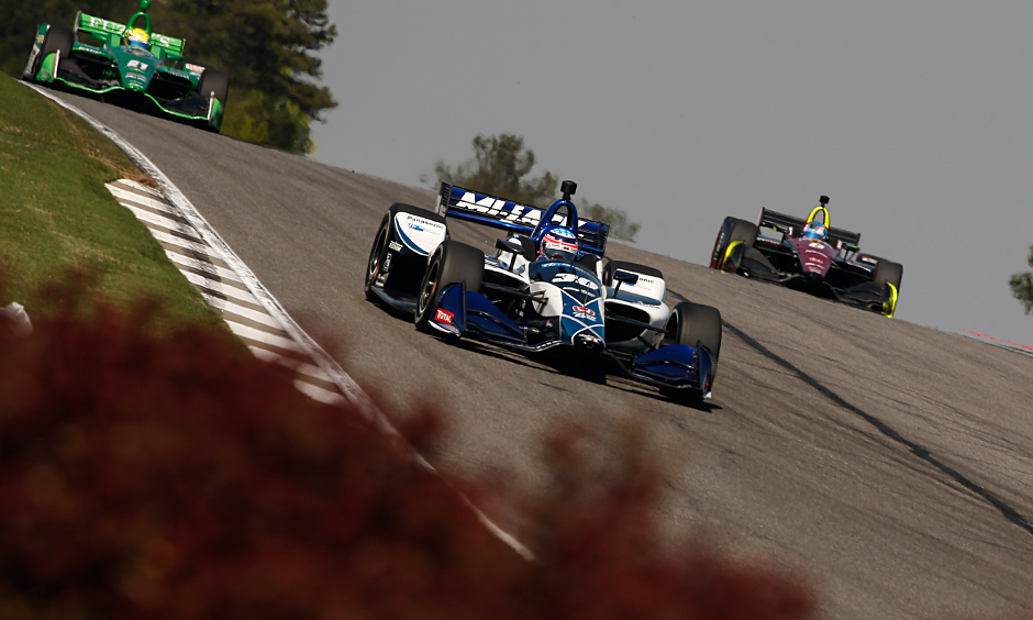 Takuma Sato, Robert Wickens, and Spencer Pigot
