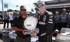 Thumbnail for Newgarden meets first goal with Road America pole position