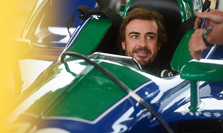 thumbnail for Alonso tests Indy car at Barber Motorsports Park