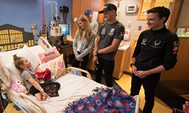 Thumbnail for Hospital visit brings smiles to patients and INDYCAR visitors