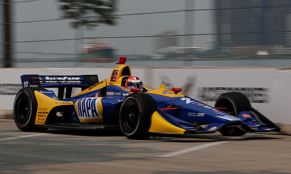 Alexander Rossi on track Detroit
