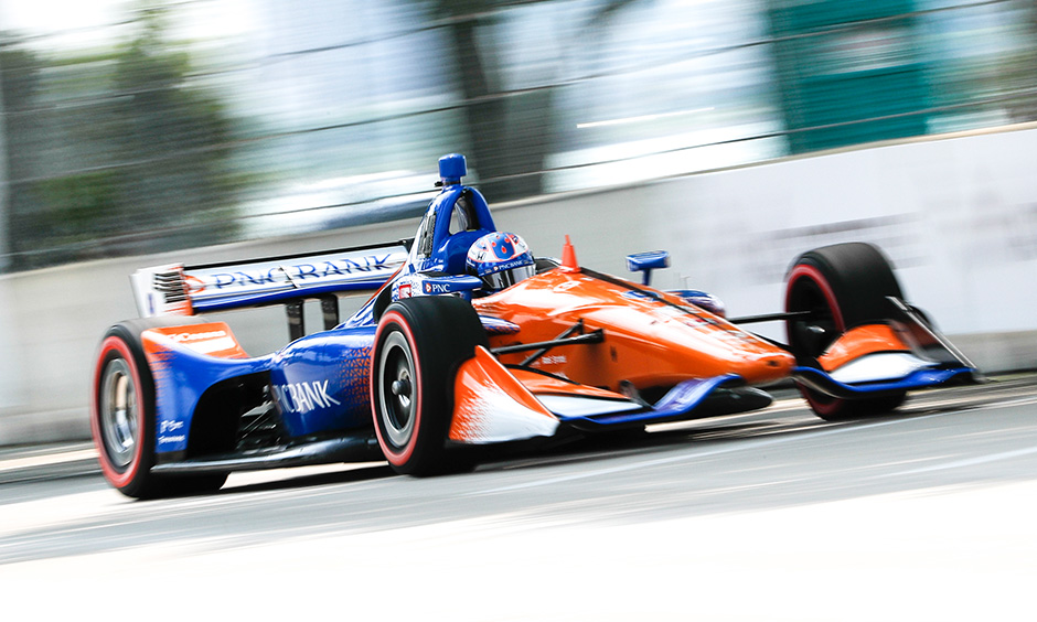 Scott Dixon on track Detroit