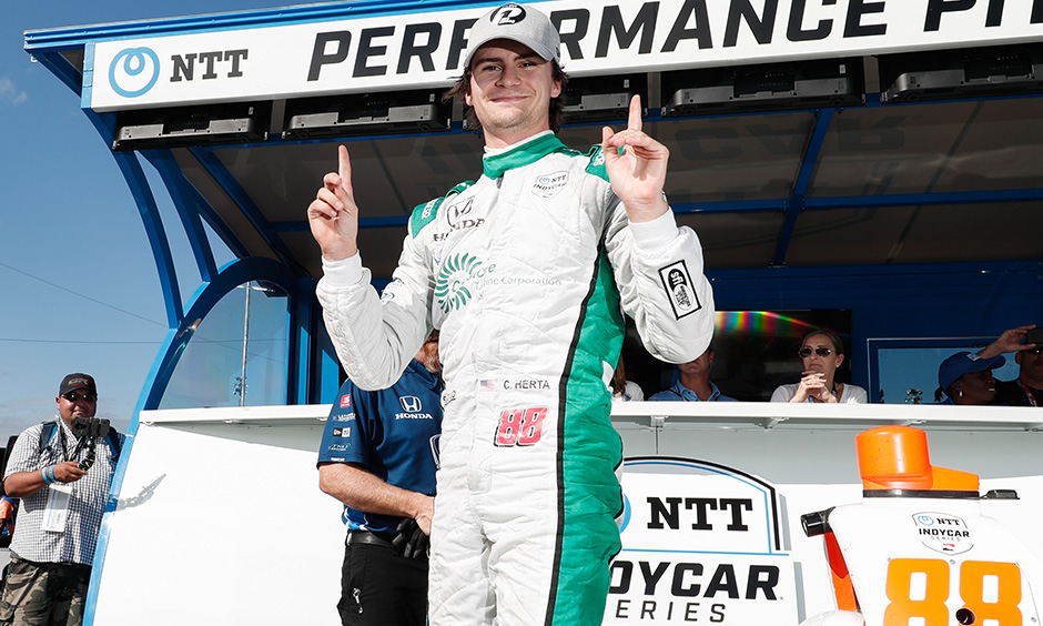 thumbnail for Herta on pole, title hopefuls struggle in Portland qualifying