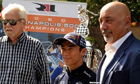 Thumbnail for Sato, Rahal, Lanigan Enjoy Spoils of Indy 500 Victory during Chicago Tour