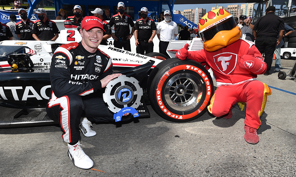 thumbnail for Newgarden Keeps Title Hopes Alive with Long Beach Pole