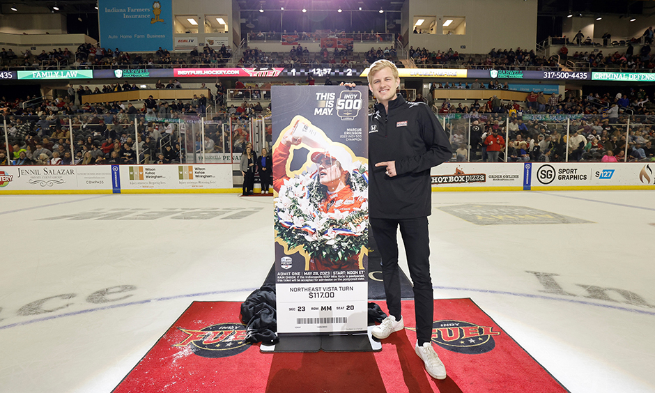 thumbnail for Ericsson Unveils 107th Indianapolis 500 Ticket at Hockey Game
