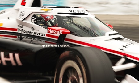 thumbnail for Newgarden Keeps Cool after Late-Race Contact from Herta