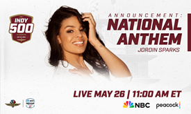 Thumbnail for Sparks To Perform National Anthem at Indianapolis 500
