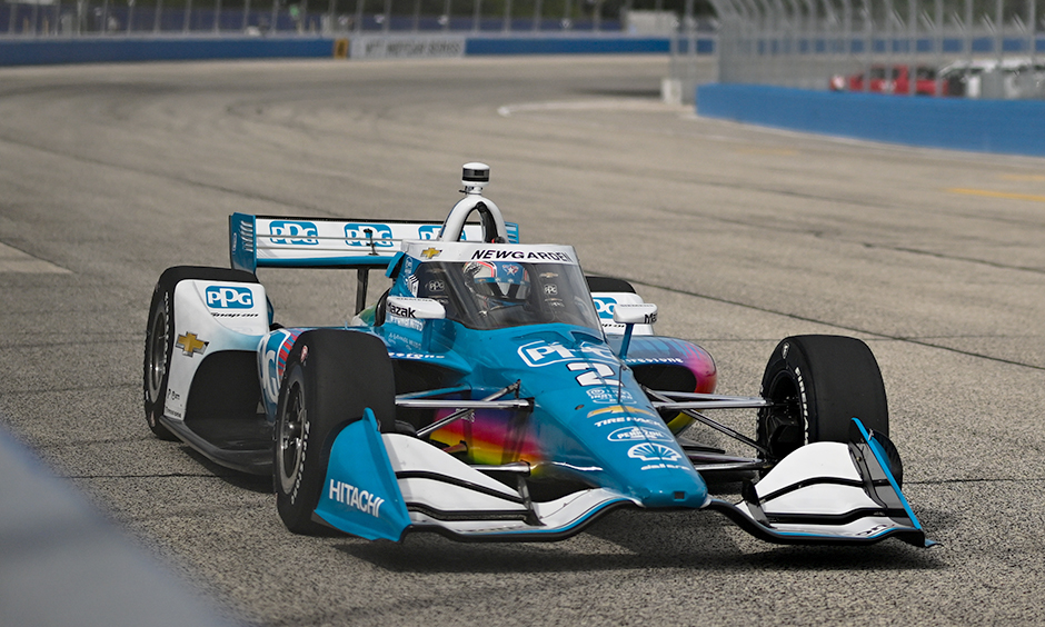 thumbnail for Newgarden, Penske Continue Oval Rule in Milwaukee Practice