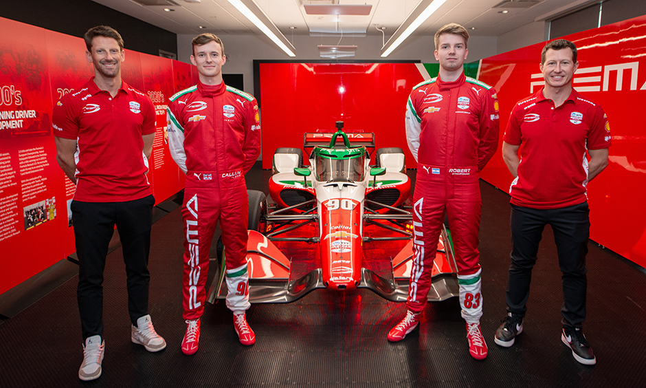 Romain Grosjean Callum Ilott Robert Shwartzman Ryan Briscoe
