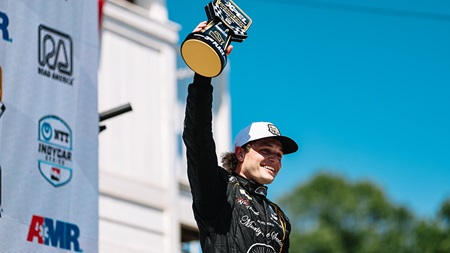 thumbnail for Cold Beer From Fan Helps Santino Ferrucci Celebrate Hot Streak