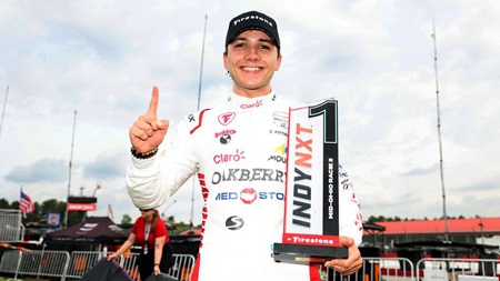 thumbnail for Enzo Fittipaldi Again Sweeps Mid-Ohio, Grabs Series Points Lead