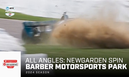 thumbnail for Josef Newgarden's WICKED spin in Practice 1 at Barber