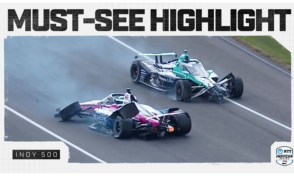 thumbnail for Tom Blomqvist, Marcus Ericsson Collide in Wild Lap 1 Incident at Indy 500