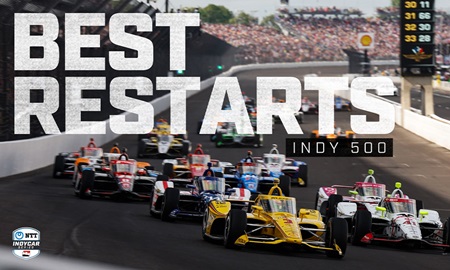 thumbnail for Best Restarts From The 2024 Indy 500