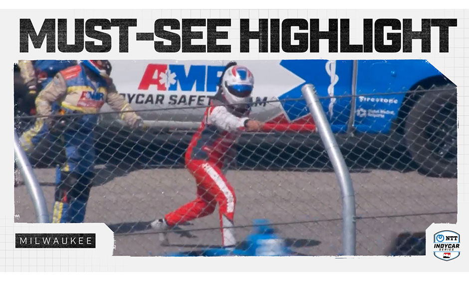 thumbnail for Graham Rahal Shows Frustration with Christian Rasmussen after Milwaukee Crash