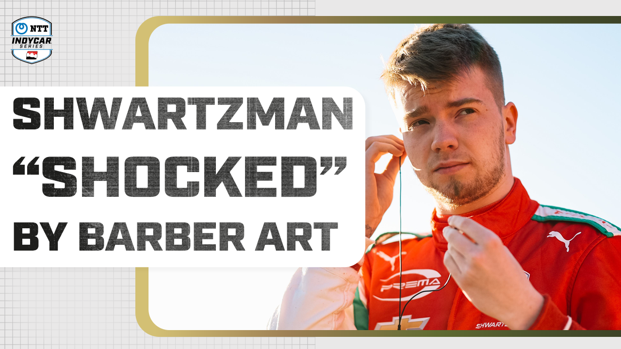 thumbnail for Robert Shwartzman 'SHOCKED' by Art at Barber Motorsports Park