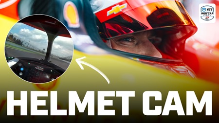 thumbnail for Helmet Cam! Ride with Josef Newgarden during 2025 Indy 500 Practice