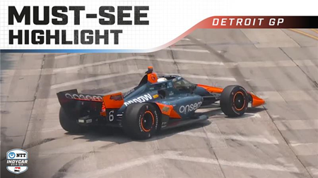 thumbnail for Scott McLaughlin Sends Nolan Siegel Spinning into Wall on Restart