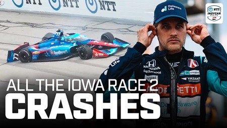 thumbnail for Every Crash From a Wild Race 2 at Iowa