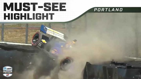 thumbnail for Intense Battle Ends With Conor Daly Slamming Into Tire Barrier