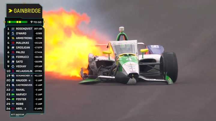  Fiery Indy 500 Incident Ends Rookie’s Race