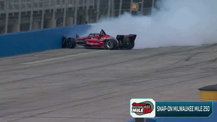 Josef Newgarden Crashes After Losing Control in Race 2